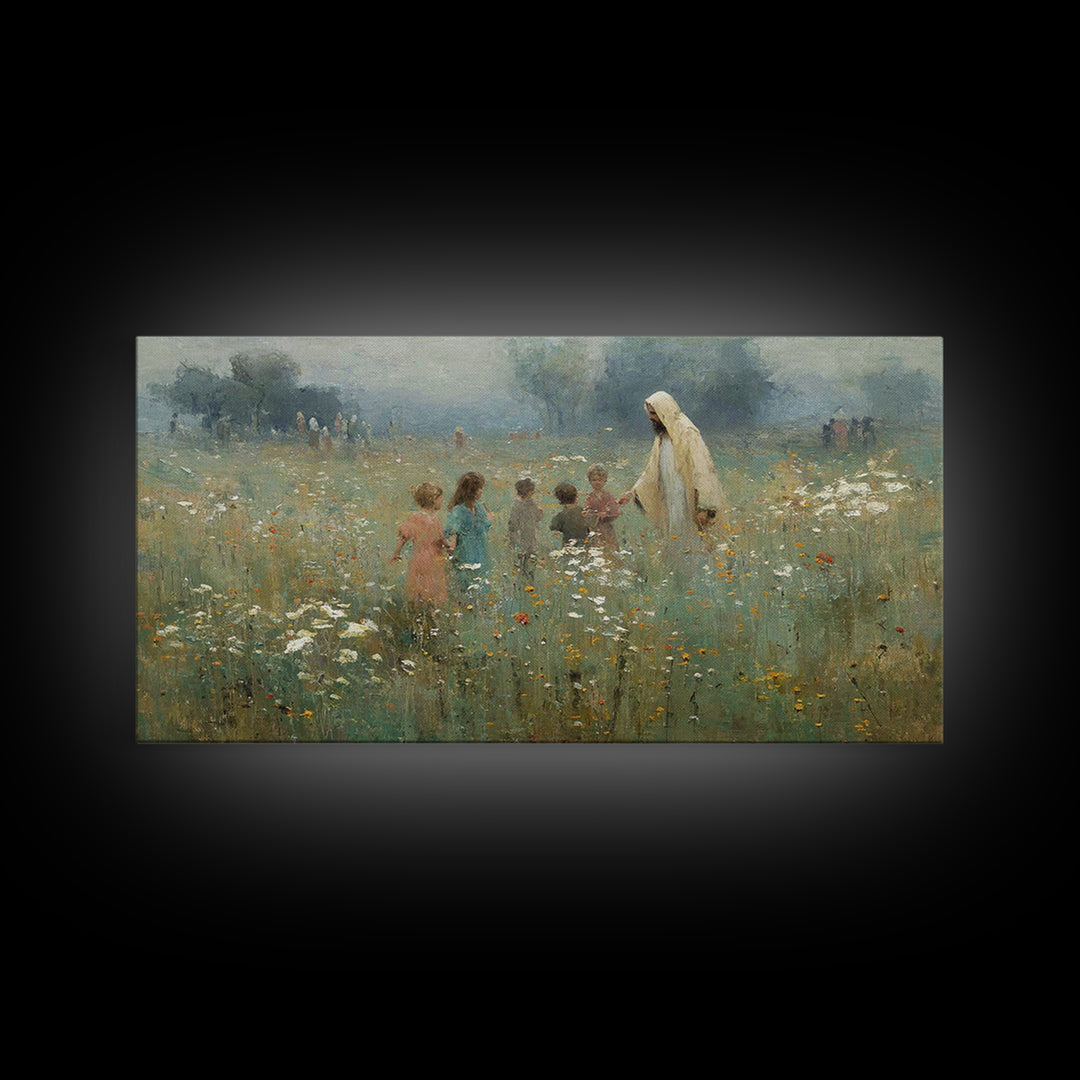 Children Of Light – Framed Canvas Print – Christian Wall Art – Christian Art Canvas – Jesus Painting – Christian Christmas Art – Christian