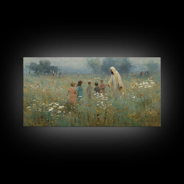 Children Of Light – Framed Canvas Print – Christian Wall Art – Christian Art Canvas – Jesus Painting – Christian Christmas Art – Christian
