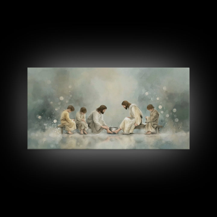 Servant Of Grace – Framed Canvas Print – Christian Wall Art – Jesus Painting – Christian Art Work – Modern Christian Art – Christian Decor