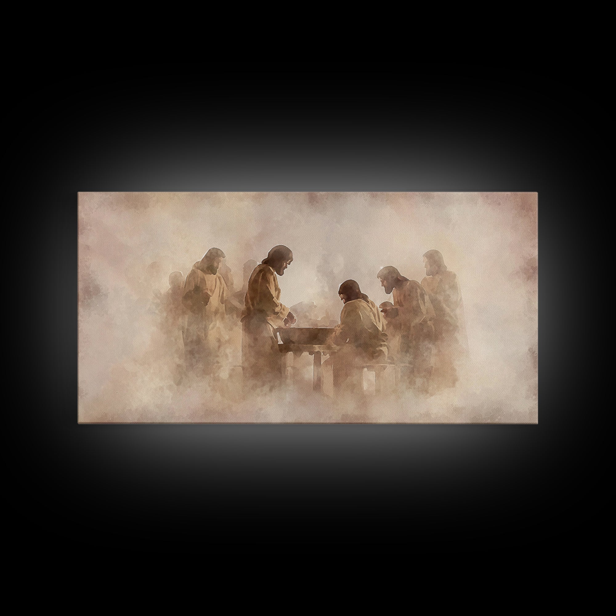Upper Room Light – Framed Canvas Print – Christian Wall Art – Jesus Painting – Christian Art Canvas – Christian Decorations – Modern Christ