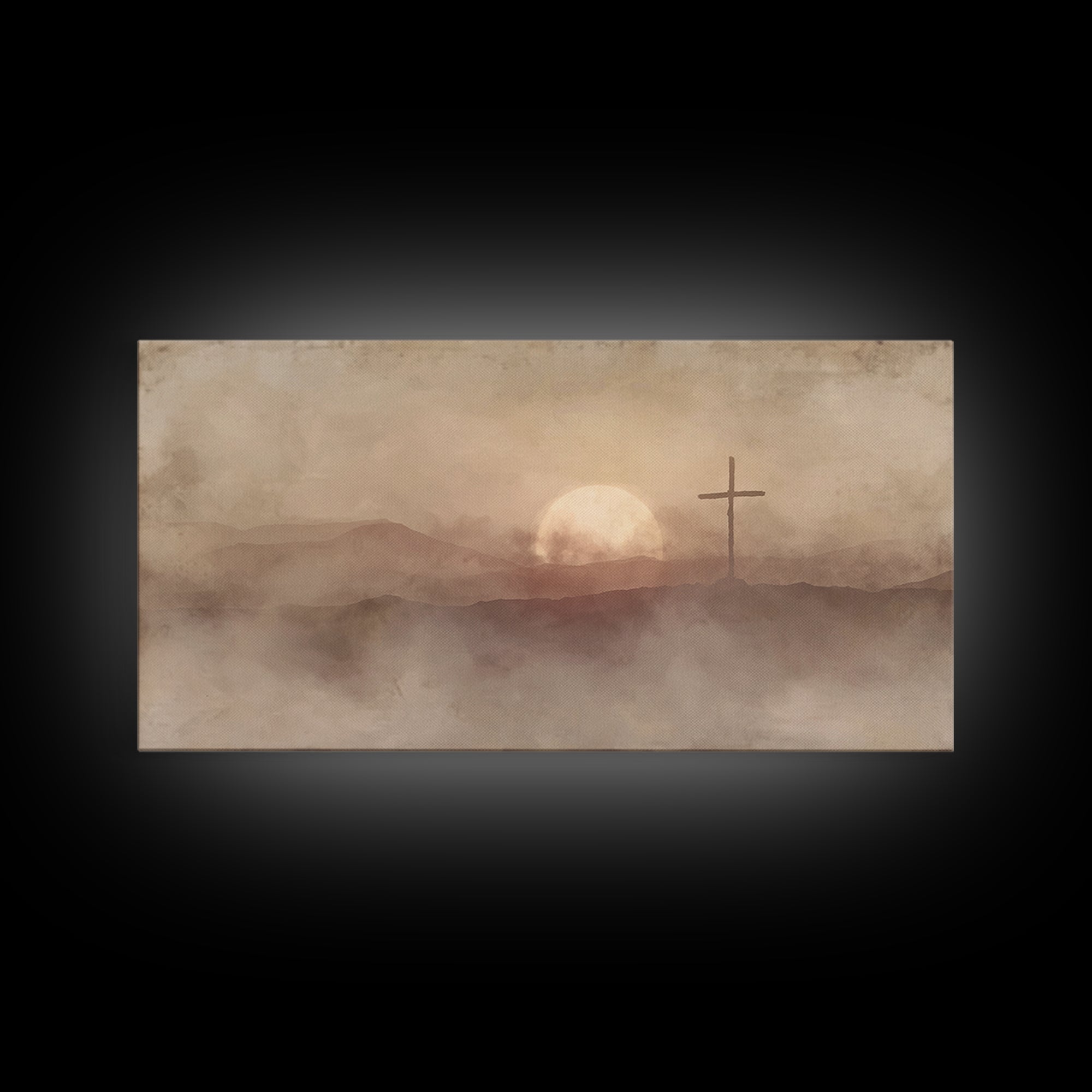 Desert Redemption, Framed Canvas Print, Christian Wall Art, Christian Art Canvas, Christian Art Work, Modern Christian Painting, Christian