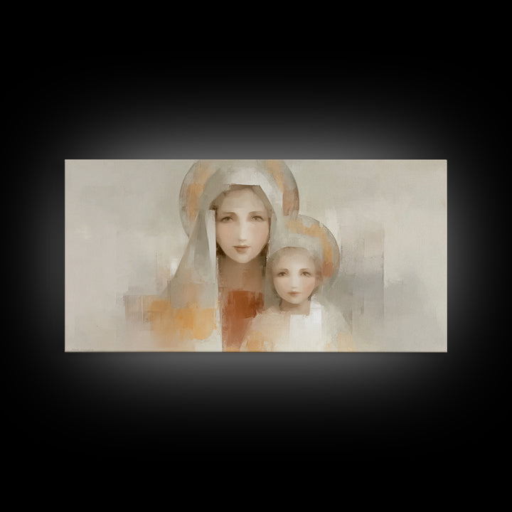 Sacred Reflection – Framed Canvas Print – Jesus Wall Art – Christian Art Canvas – Christian Decor for Home – Subtle Christian Paintings – C