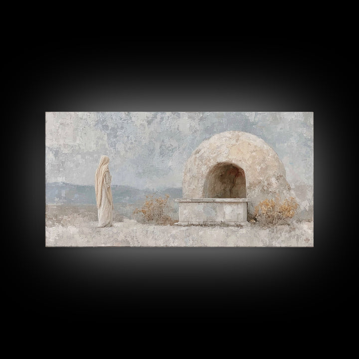 Silent Dawn – Framed Canvas Print – Large Christian Art – Christian Art Canvas – Jesus Painting – Christian Wall Art – Christmas Art