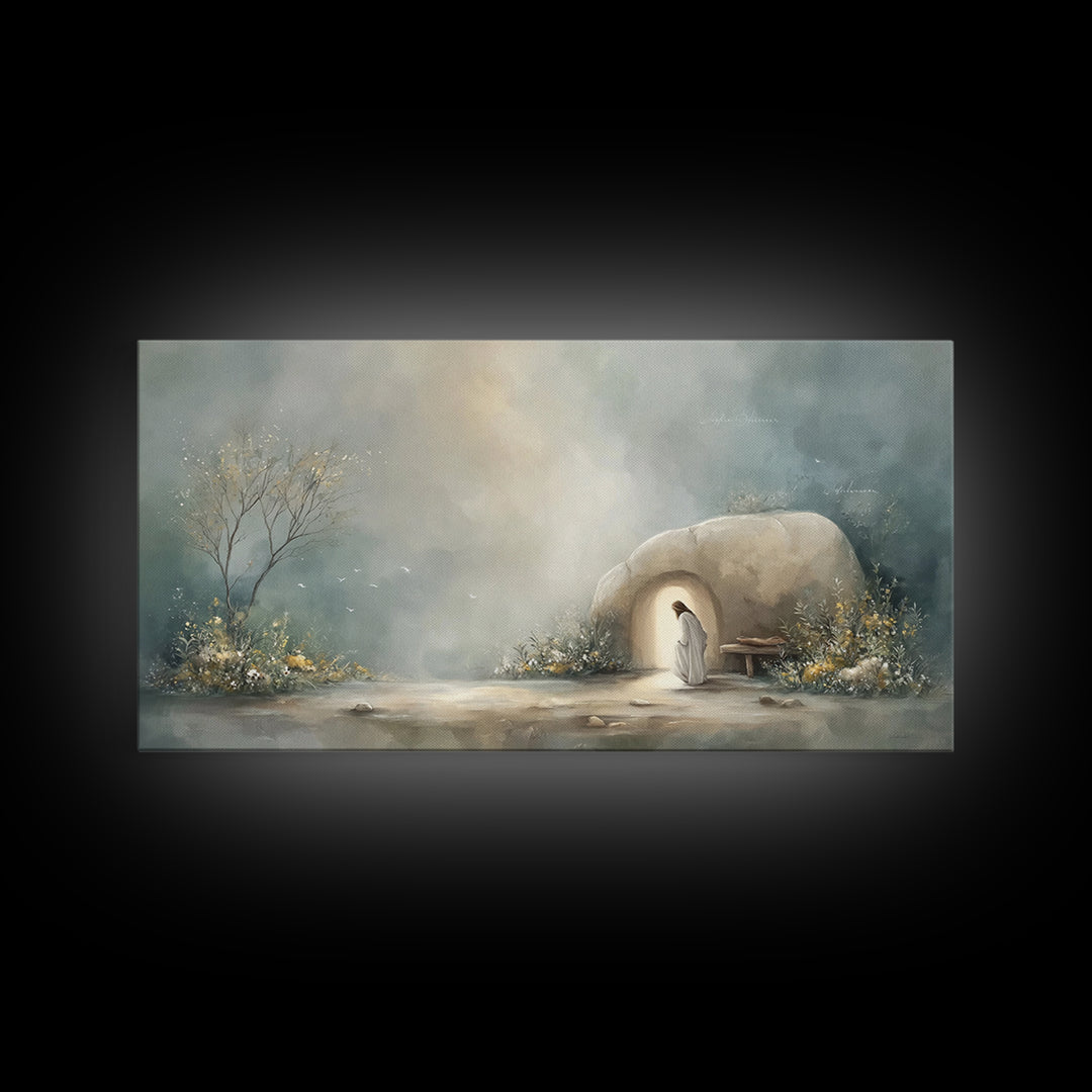 Morning Reverence – Framed Canvas Print – Large Christian Art – Jesus Painting – Christian Wall Art – Christian Art Canvas – Christmas Art