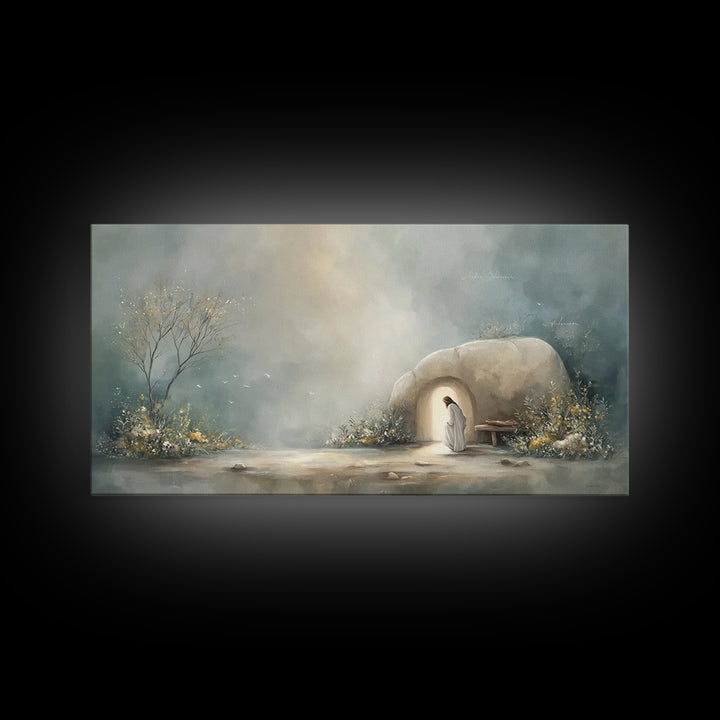 Morning Reverence – Framed Canvas Print – Large Christian Art – Jesus Painting – Christian Wall Art – Christian Art Canvas – Christmas Art