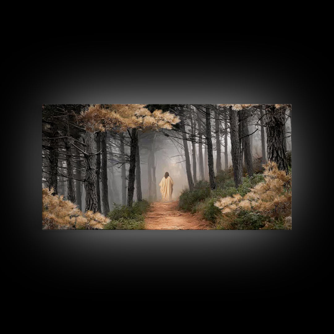 Guiding Peace – Framed Canvas Print – Christian Art Canvas – Large Christian Art – Jesus Painting – Christmas Art – Christian Wall Art
