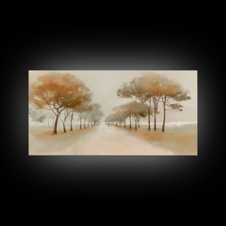 Autumn Walk Light – Framed Canvas Print – Christian Wall Art – Christian Art Canvas – Subtle Christian Art – Christian Gift Ideas
