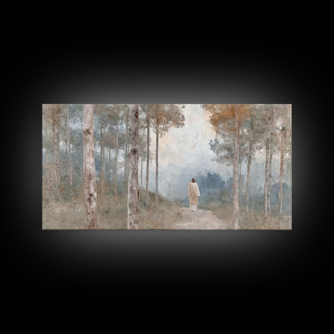 Path Of Mercy – Framed Canvas Print – Christian Wall Art – Christian Art Canvas – Jesus Painting – Subtle Christian Art – Christmas Art