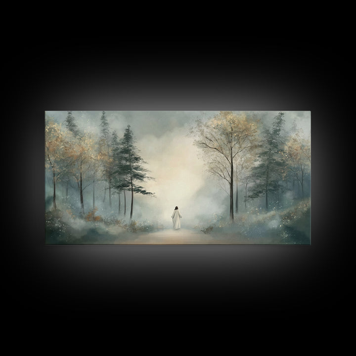 Holy Path Mist – Framed Canvas Print – Christian Wall Art – Christian Art Canvas – Subtle Christian Art – Christian Gift – Christmas Art