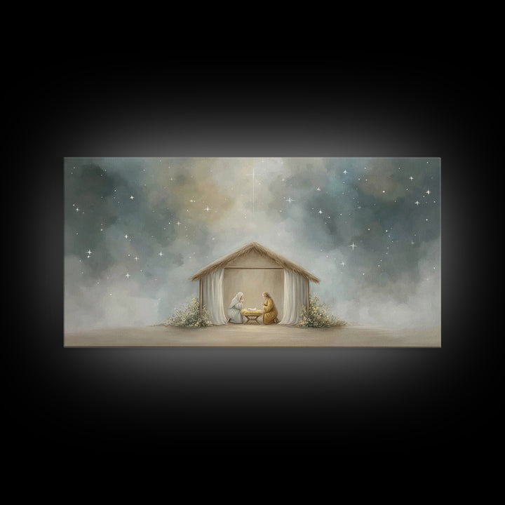 Autumn Grace Walk – Framed Canvas Print – Christian Wall Art – Christian Art Canvas – Subtle Christian Art – Jesus Painting – Art Print