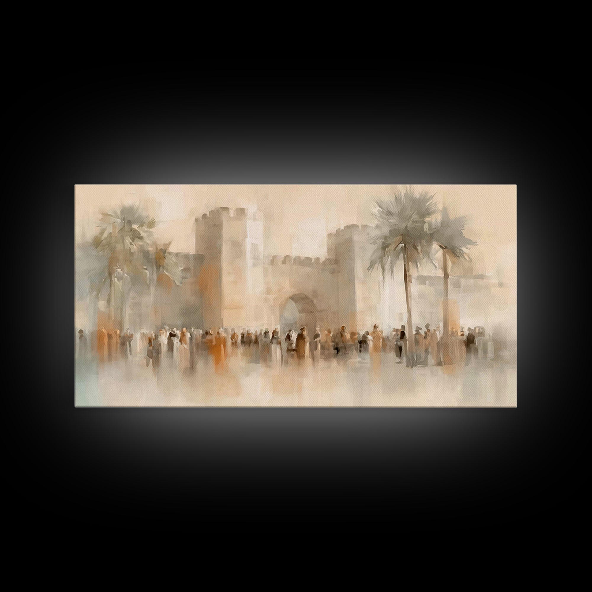 Gate Of Peace – Framed Canvas Print – Christian Wall Art – Jesus Painting – Christian Art Canvas – Christian Decor – Christmas Art