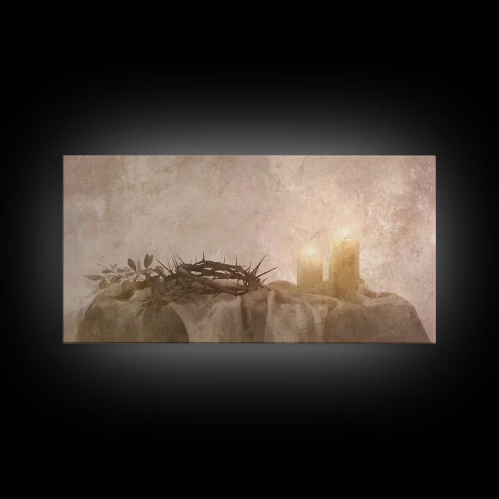 Light Of Hope | Framed Canvas Print | Christian Art Prints | Modern Christian Art | Christian Gift Ideas | Christmas Wall Art