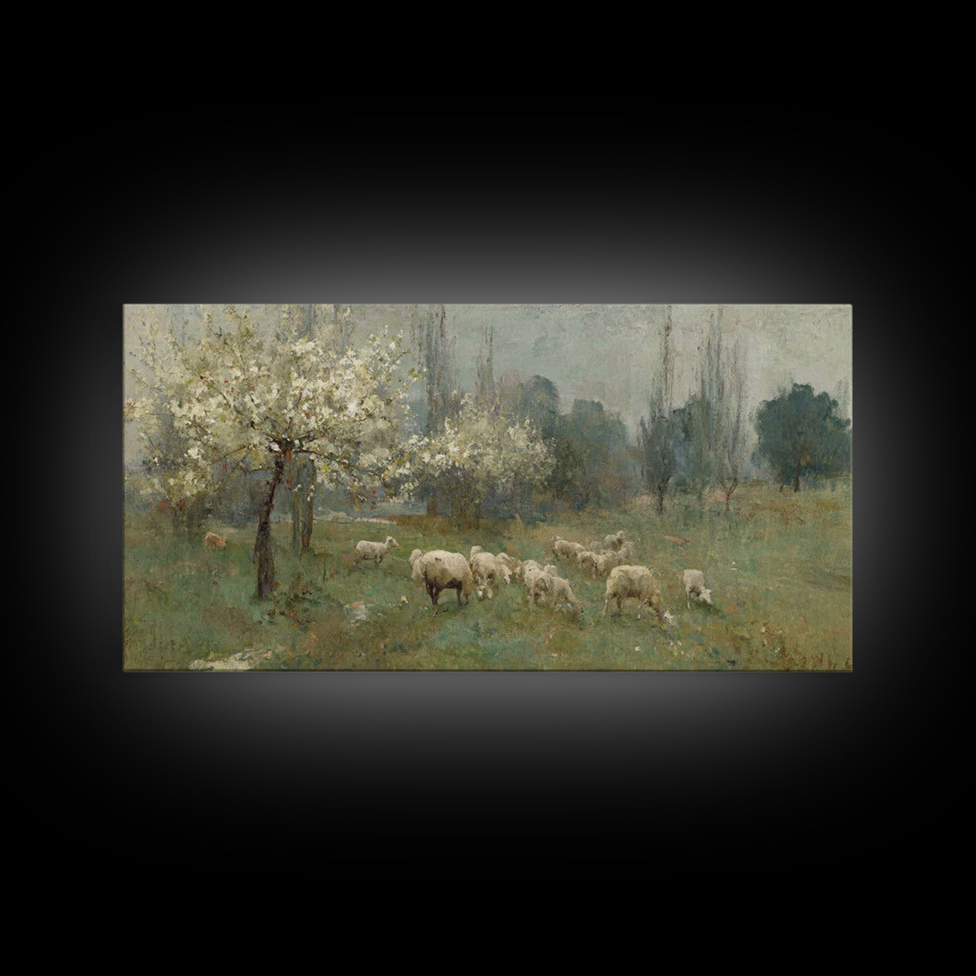 Fields Of Mercy, Framed Canvas Print, Christian Wall Art, Jesus Art Print, Christian Christmas Art, Modern Christian Art