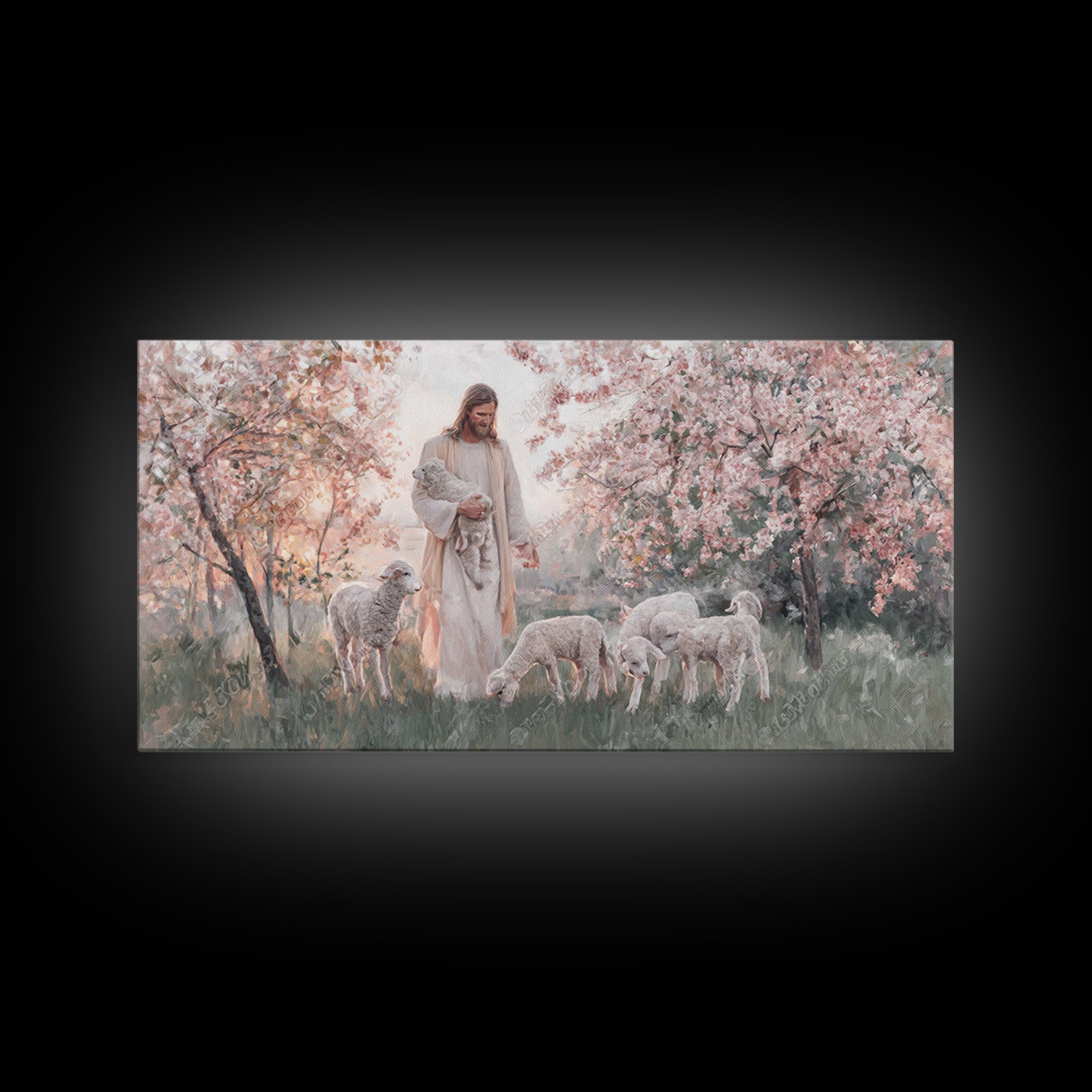 Blossom Covenant | Framed Canvas Print | Christian Christmas Art | Jesus Wall Art | Christian Art Gift | Subtle Christian Art