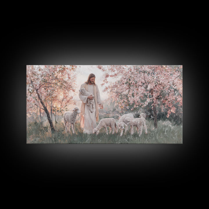Blossom Covenant | Framed Canvas Print | Christian Christmas Art | Jesus Wall Art | Christian Art Gift | Subtle Christian Art