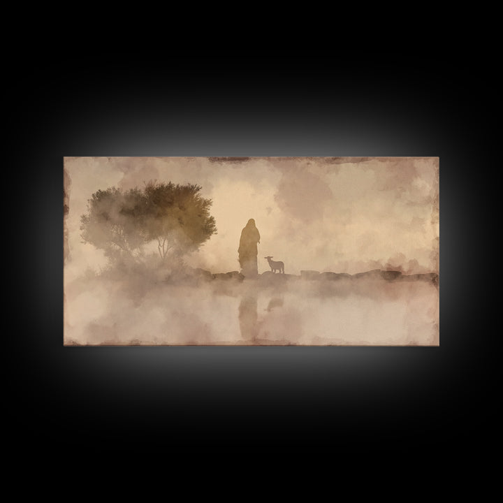 Divine Journey | Framed Canvas Print | Christian Art Canvas | Christian Wall Art | Jesus Painting | Subtle Christian Art | Christian Decor