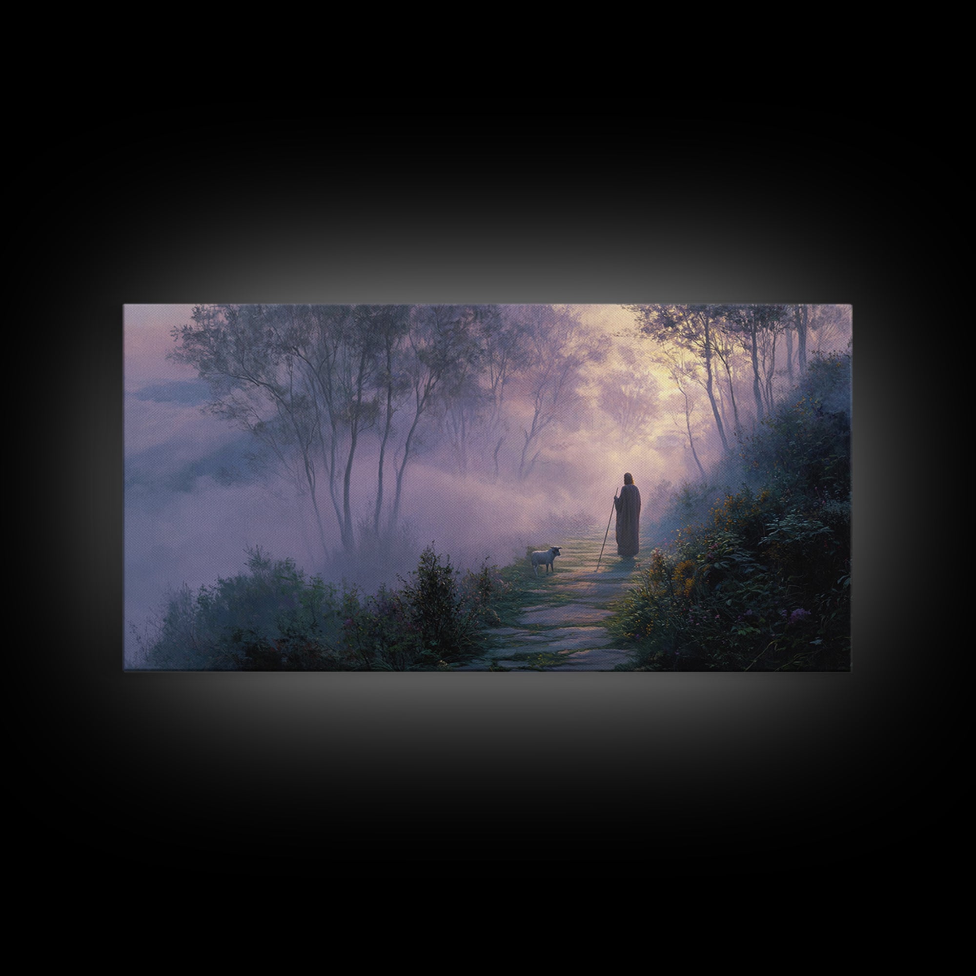 Graceful Fields – Framed Canvas Print – Christian Art Canvas – Christian Wall Art – Jesus Painting – Vintage Christian Art – Christian Deco