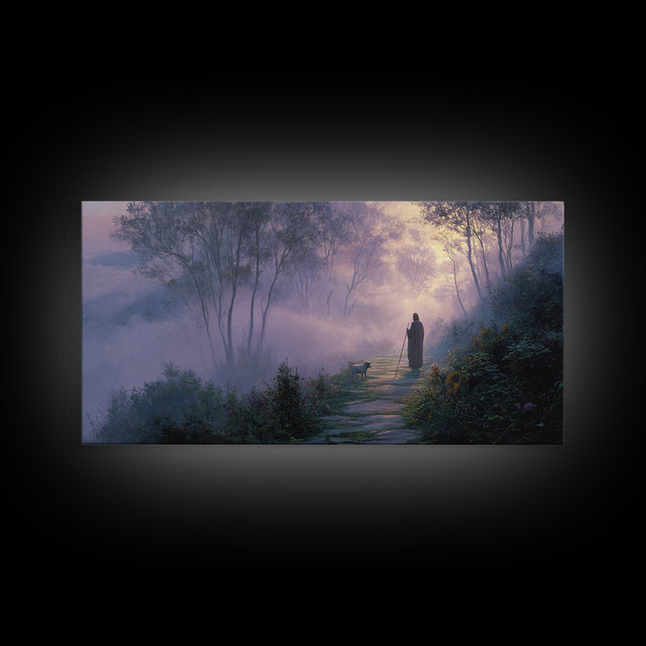 Graceful Fields – Framed Canvas Print – Christian Art Canvas – Christian Wall Art – Jesus Painting – Vintage Christian Art – Christian Deco