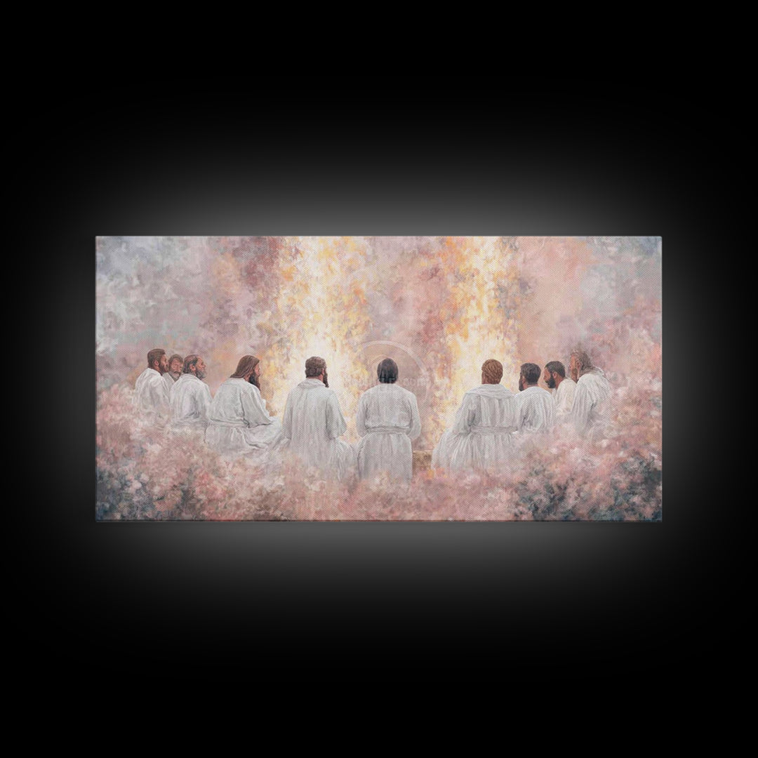 Circle Of Peace, Framed Canvas Print, Christian Art Print, Jesus Painting, Christian Wall Art, Christmas Canvas Wall Art