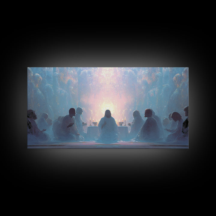 Celestial Feast | Framed Canvas Print | Christian Wall Art | Christian Art Canvas | Jesus Painting | Christmas Art Work