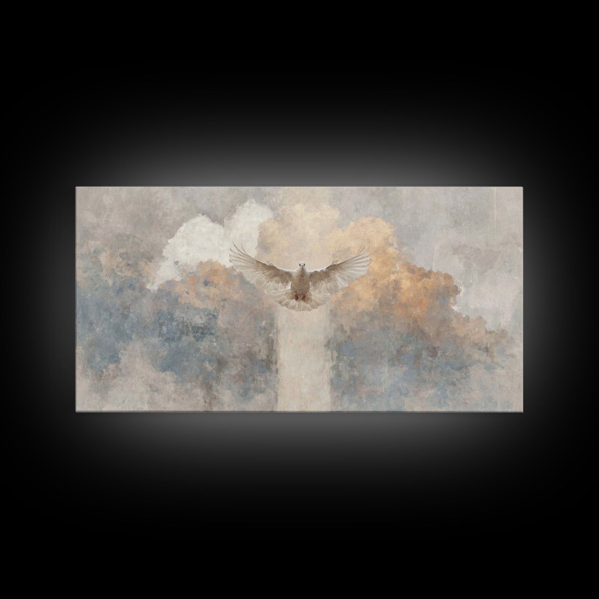 Heavenly Flight | Framed Canvas Print | Christian Art Canvas | Subtle Christian Art | Christian Decorations | Christian Gift