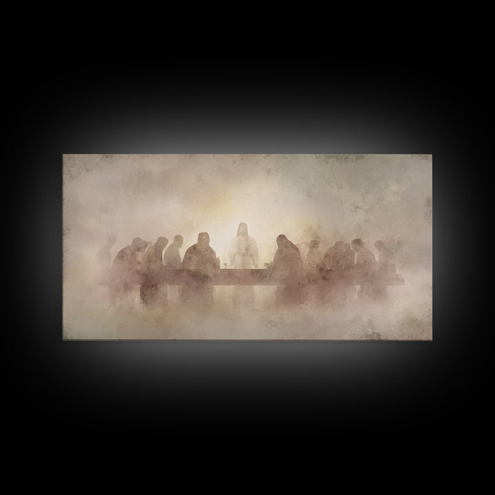 Last Supper Reverence – Framed Canvas Print – Christian Wall Art – Christian Art Canvas – Jesus Painting – Christian Christmas Art – Christ