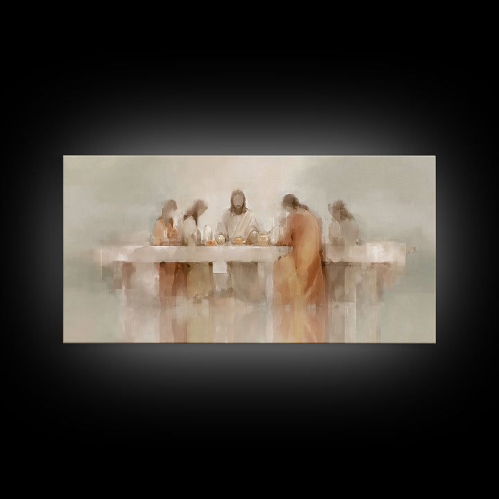 Table Of Grace – Framed Canvas Print – Christian Art Canvas – Jesus Painting – Christian Wall Art – Christian Decor – Christmas Art