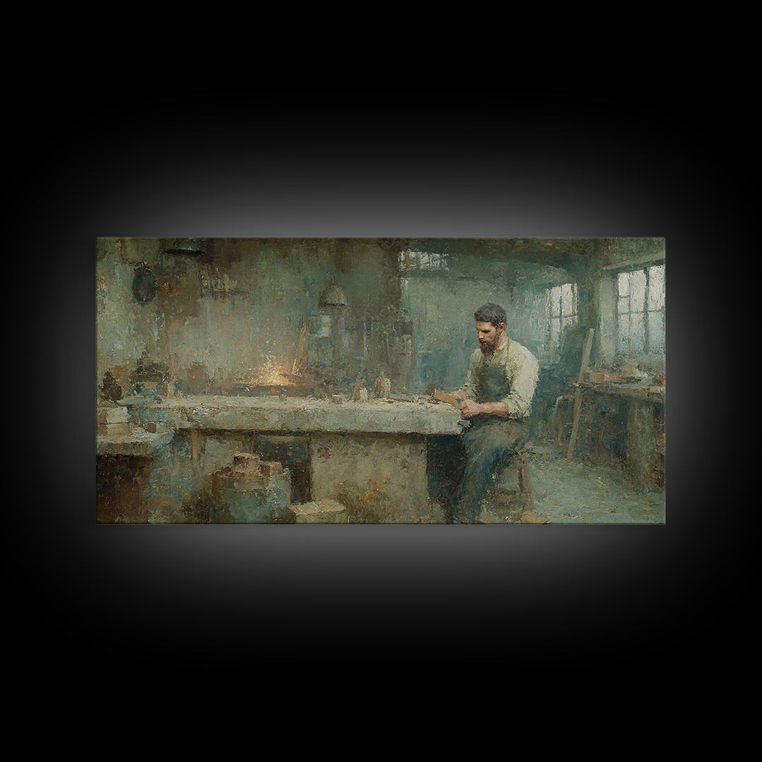 Quiet Labor Grace – Framed Canvas Print – Christian Wall Art – Christian Art Canvas – Christian Decor – Christian Gift – Jesus Painting