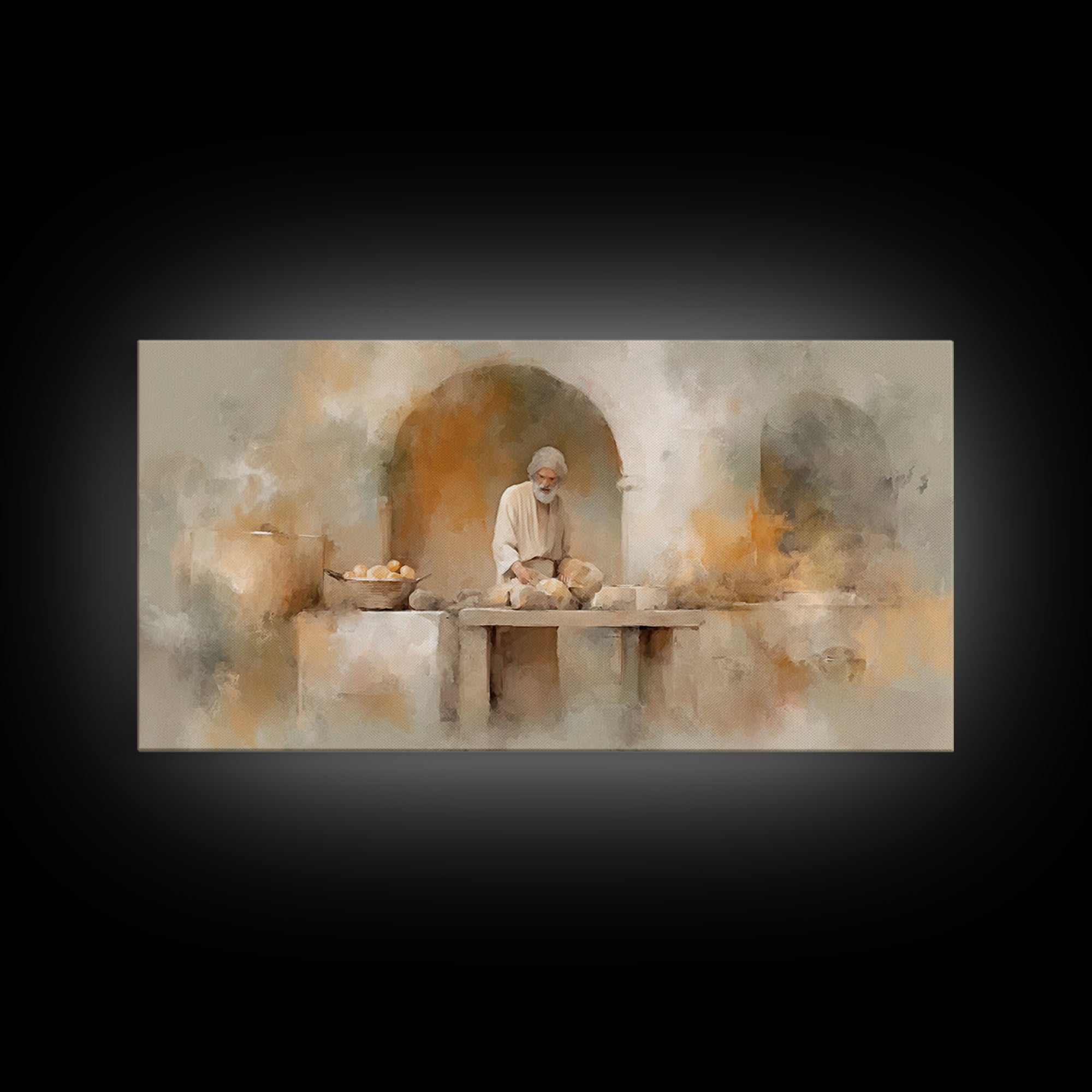 Sanctuary Of Work – Framed Canvas Print – Christian Wall Art – Christian Art Canvas – Christian Decor – Jesus Painting – Christian Art