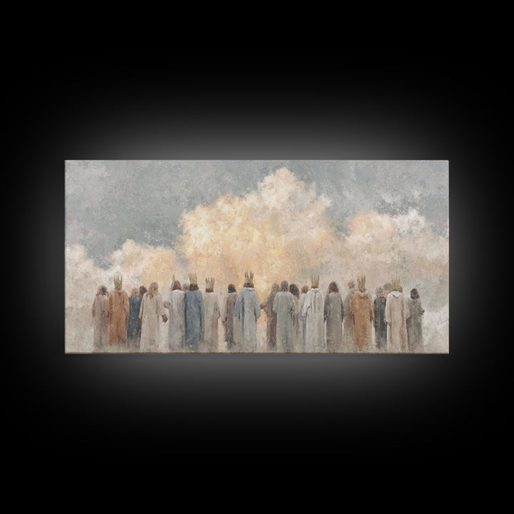 Crowns Of Glory – Framed Canvas Print – Christian Wall Art – Christian Art Print – Subtle Christian Art – Modern Christian Painting – Chris