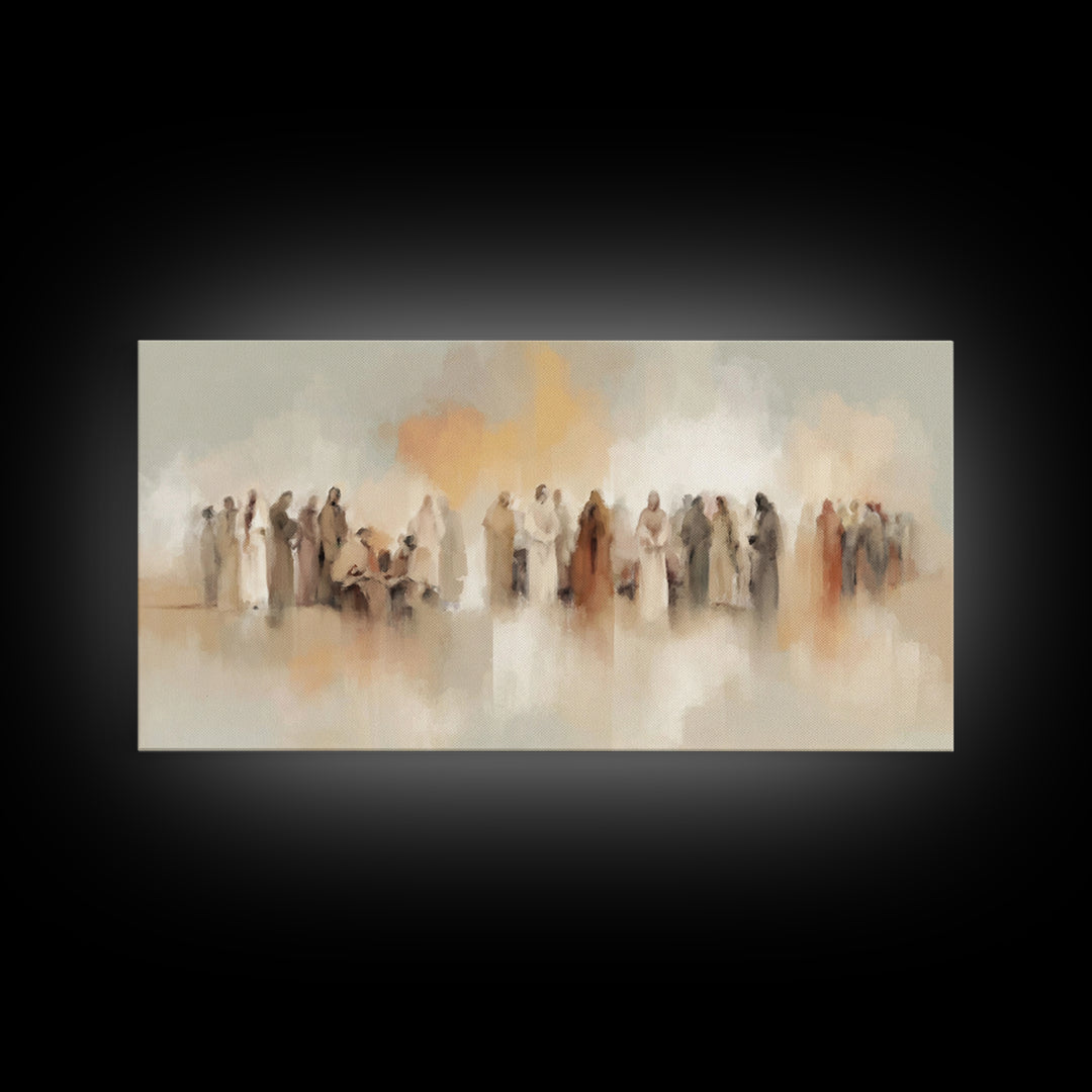 Sacred Communion – Framed Canvas Print – Christian Art Canvas – Minimalist Christian Art – Christian Wall Art – Modern Christian Art – Chri
