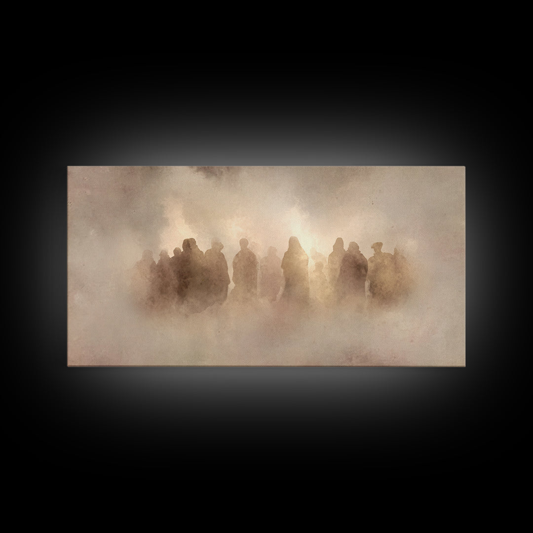 Cloudborn Fellowship – Framed Canvas Print – Christian Art – Christian Wall Art – Moody Christian Art – Abstract Christian Art – Christian