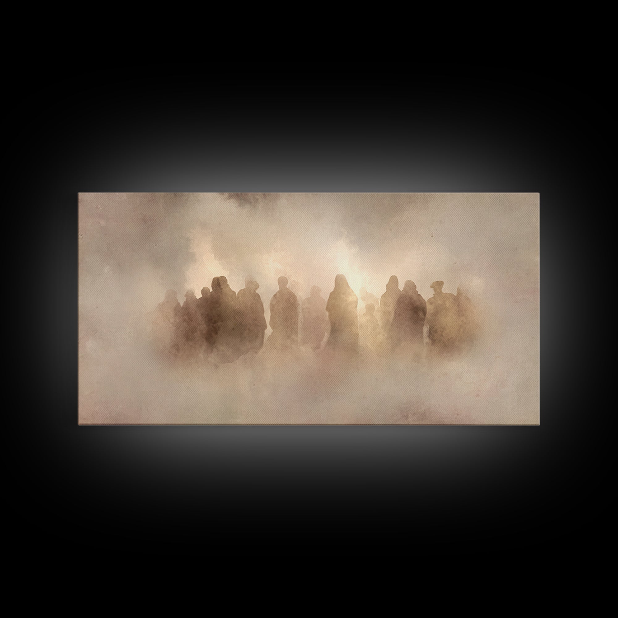 Cloudborn Fellowship – Framed Canvas Print – Christian Art – Christian Wall Art – Moody Christian Art – Abstract Christian Art – Christian