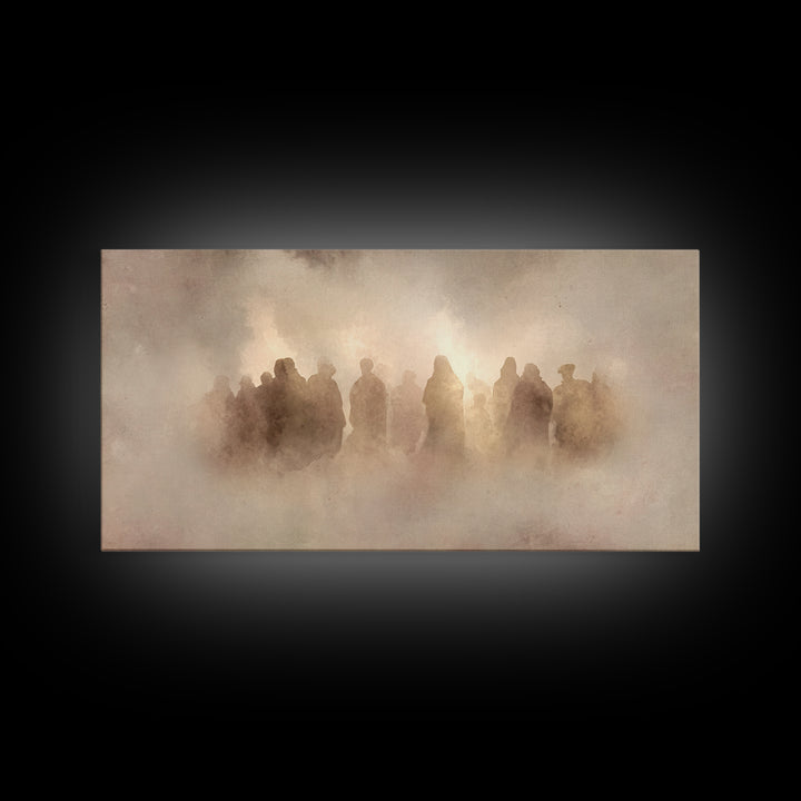 Cloudborn Fellowship – Framed Canvas Print – Christian Art – Christian Wall Art – Moody Christian Art – Abstract Christian Art – Christian