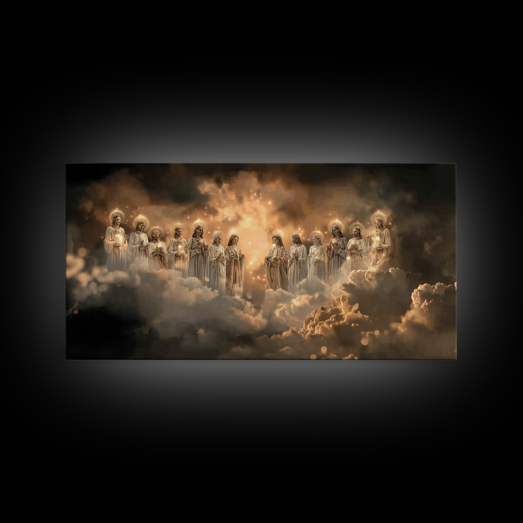 Radiant Apostles – Framed Canvas Print – Jesus Painting – Christian Art Canvas – Christian Wall Art – Vintage Christian Art – Large Christi