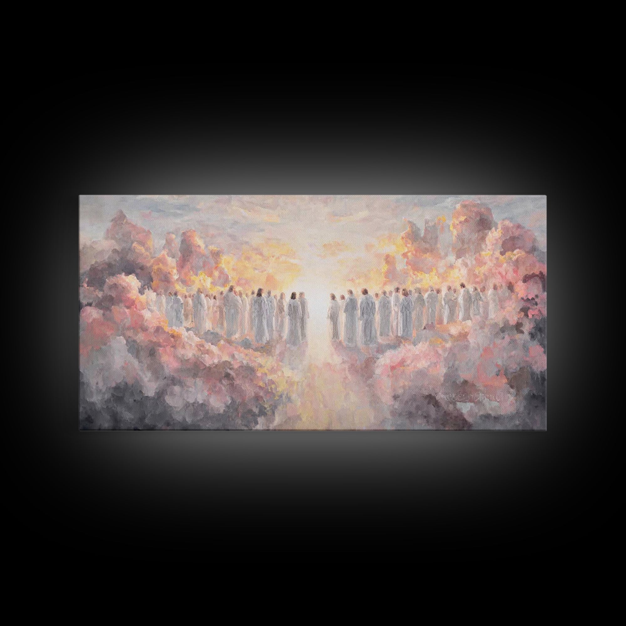 Celestial Pathway – Framed Canvas Print – Christian Wall Art – Christian Art Painting – Subtle Christian Art – Modern Christian Painting –