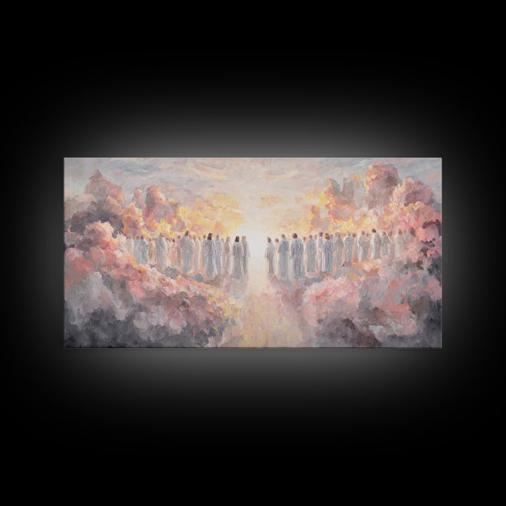 Celestial Pathway – Framed Canvas Print – Christian Wall Art – Christian Art Painting – Subtle Christian Art – Modern Christian Painting –