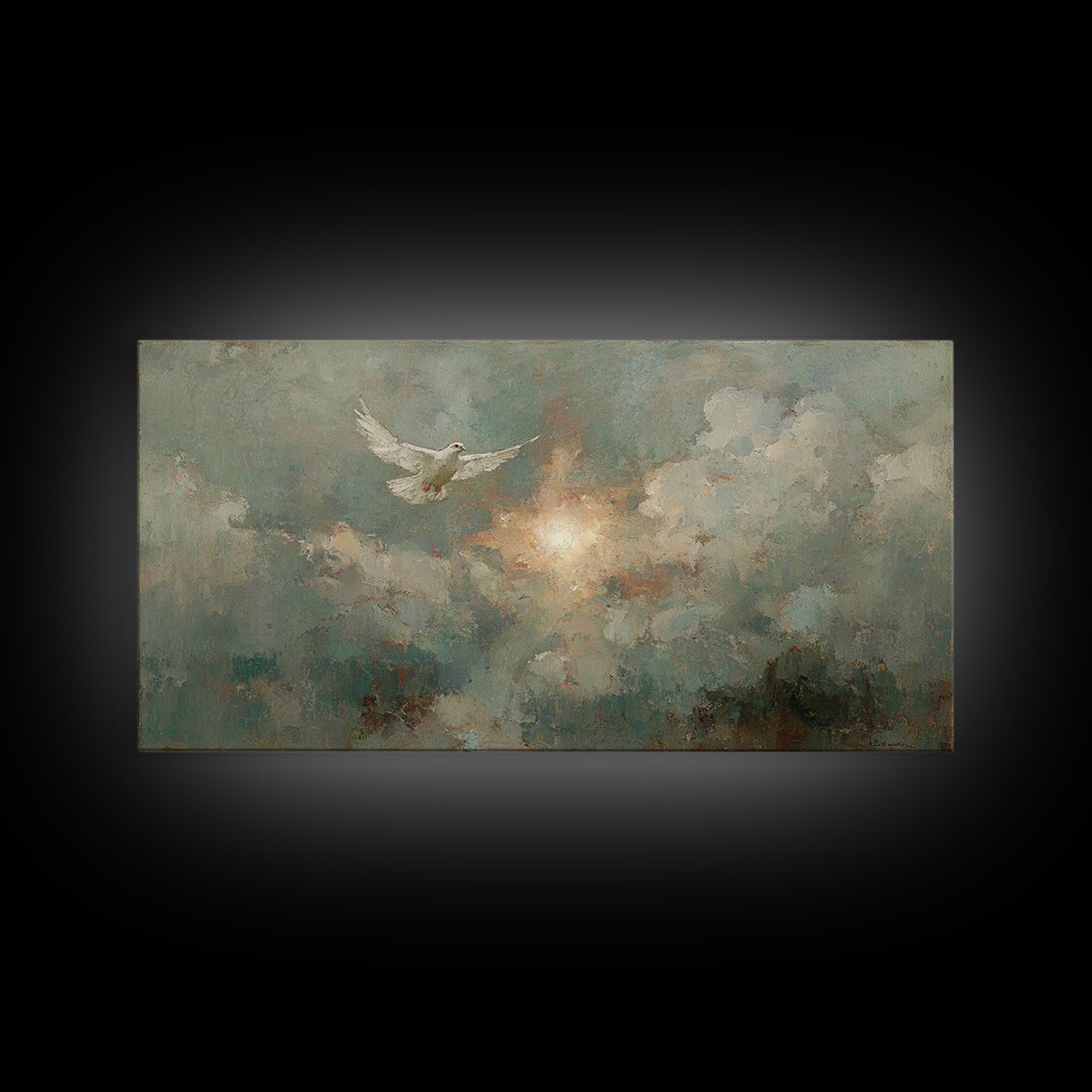 Peaceful Rise | Framed Canvas Print | Christian Art Work | Christmas Canvas Wall Art | Christian Christmas Decorations | Christian Art