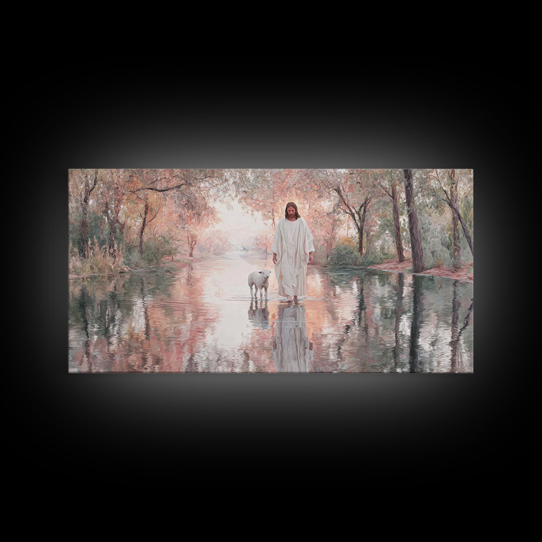 Holy Infant Calm – Framed Canvas Print – Christian Wall Art – Jesus Christmas Art – Christian Art Canvas – Christmas Art Prints