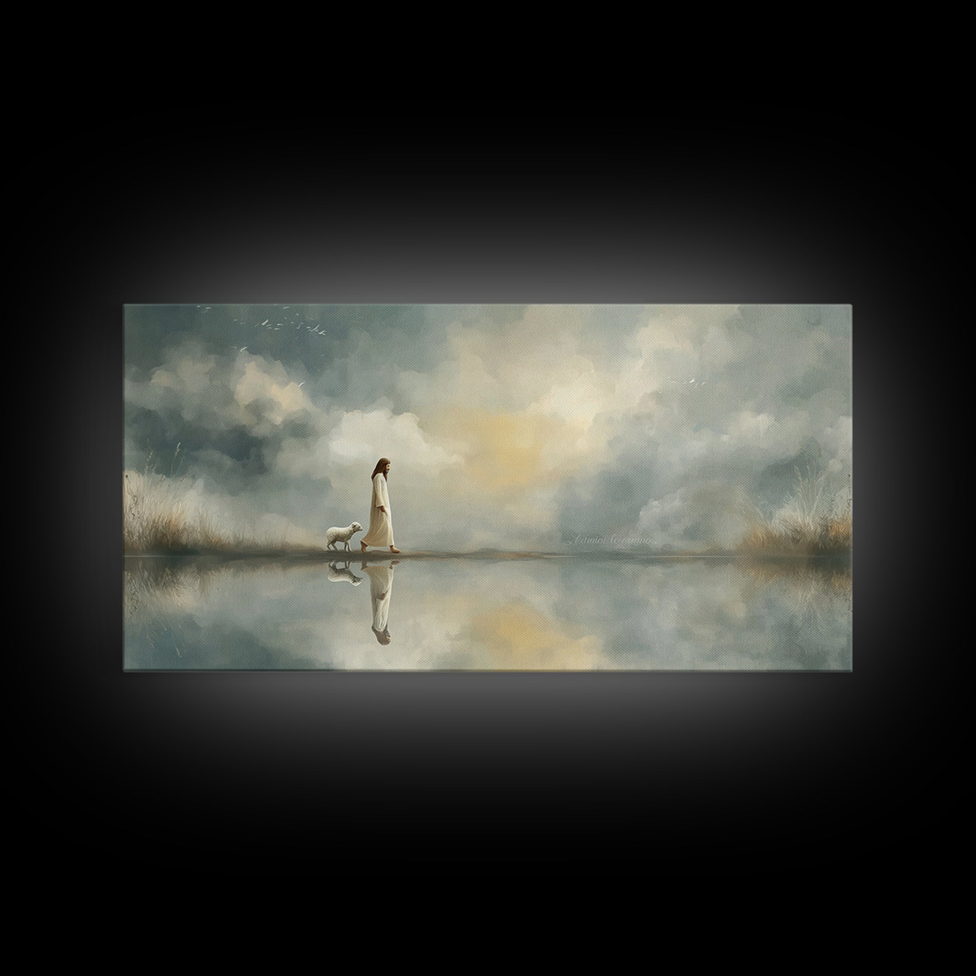 River Of Mercy – Framed Canvas Print – Christian Wall Art – Christian Art Canvas – Jesus Art Print – Christmas Art Prints