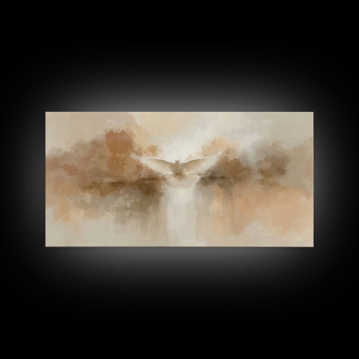Gentle Ascension, Framed Canvas Print, Christian Art Canvas, Minimalist Christian Art, Christian Wall Art, Christmas Art Prints