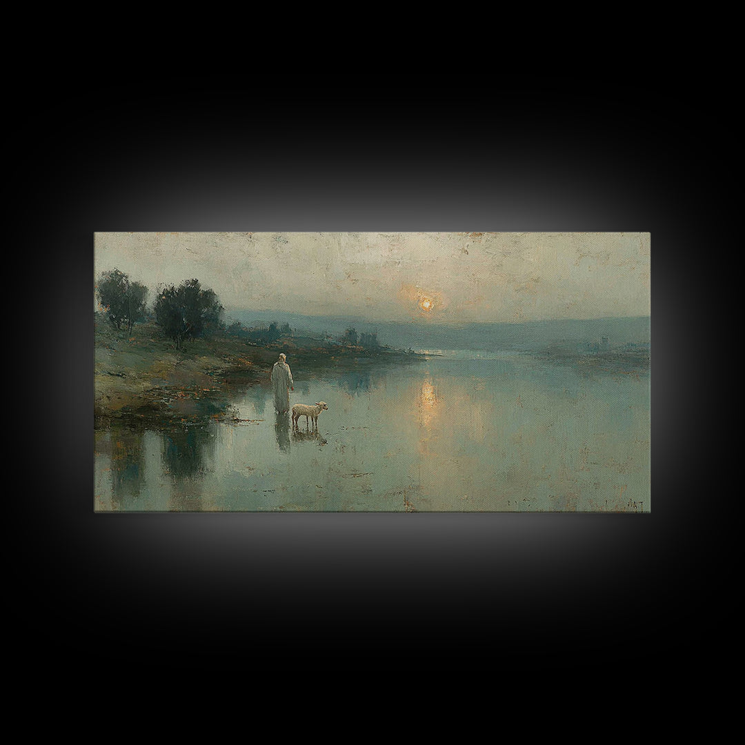 Heavenly Dawn Glory, Framed Canvas Print, Christian Wall Art, Jesus Art Print, Christian Art Canvas, Christmas Art Prints, Christian Christ