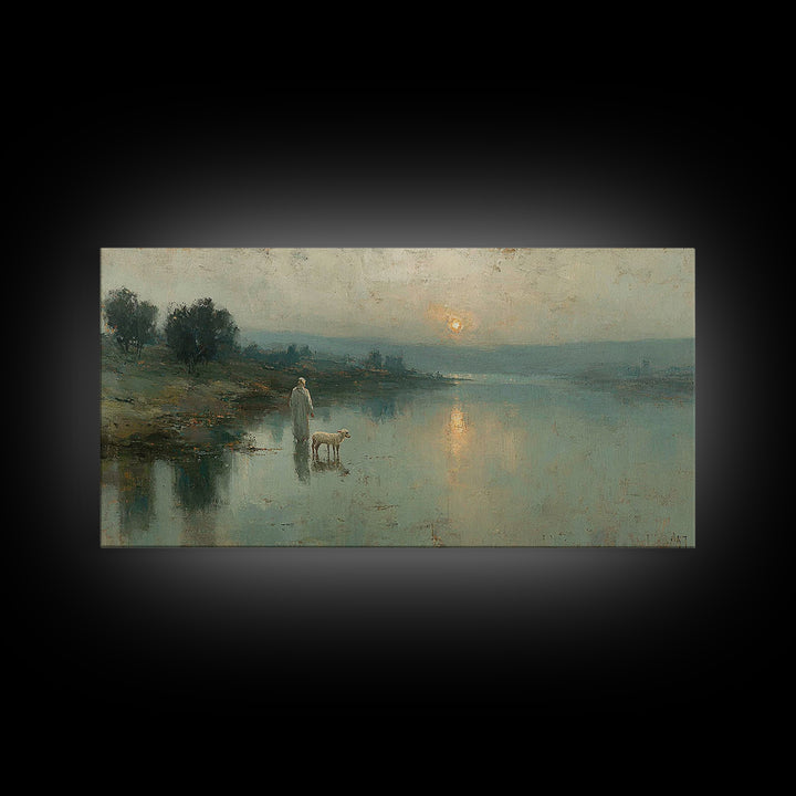 Heavenly Dawn Glory, Framed Canvas Print, Christian Wall Art, Jesus Art Print, Christian Art Canvas, Christmas Art Prints, Christian Christ