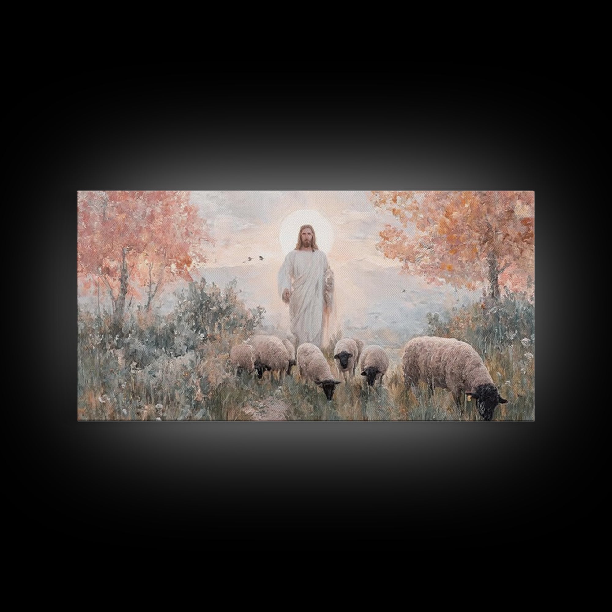 Shepherds Of Peace | Framed Canvas Print | Christian Wall Art | Christian Art Canvas | Jesus Painting | Christian Decor | Christian Christm