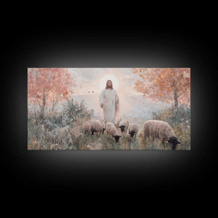 Shepherds Of Peace | Framed Canvas Print | Christian Wall Art | Christian Art Canvas | Jesus Painting | Christian Decor | Christian Christm