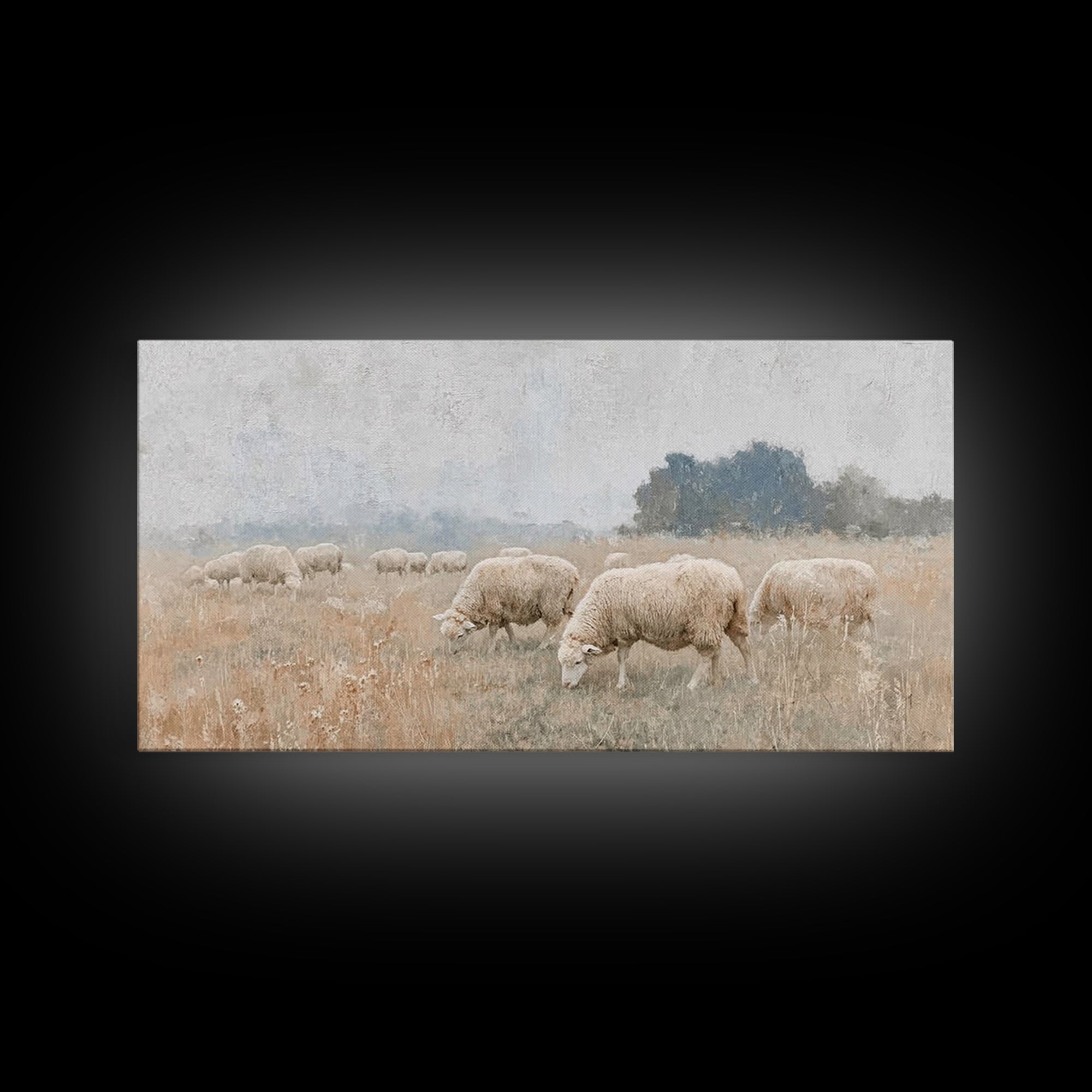 Graceful Flock Morning – Framed Canvas Print – Christian Wall Art – Christian Art Canvas – Jesus Painting – Christian Christmas Art – Chris