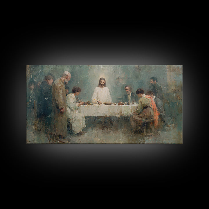 Bright Fellowship, Framed Canvas Print, Christian Art Canvas, Christian Wall Art, Jesus Painting, Christian Gift Ideas, Christmas Art Print