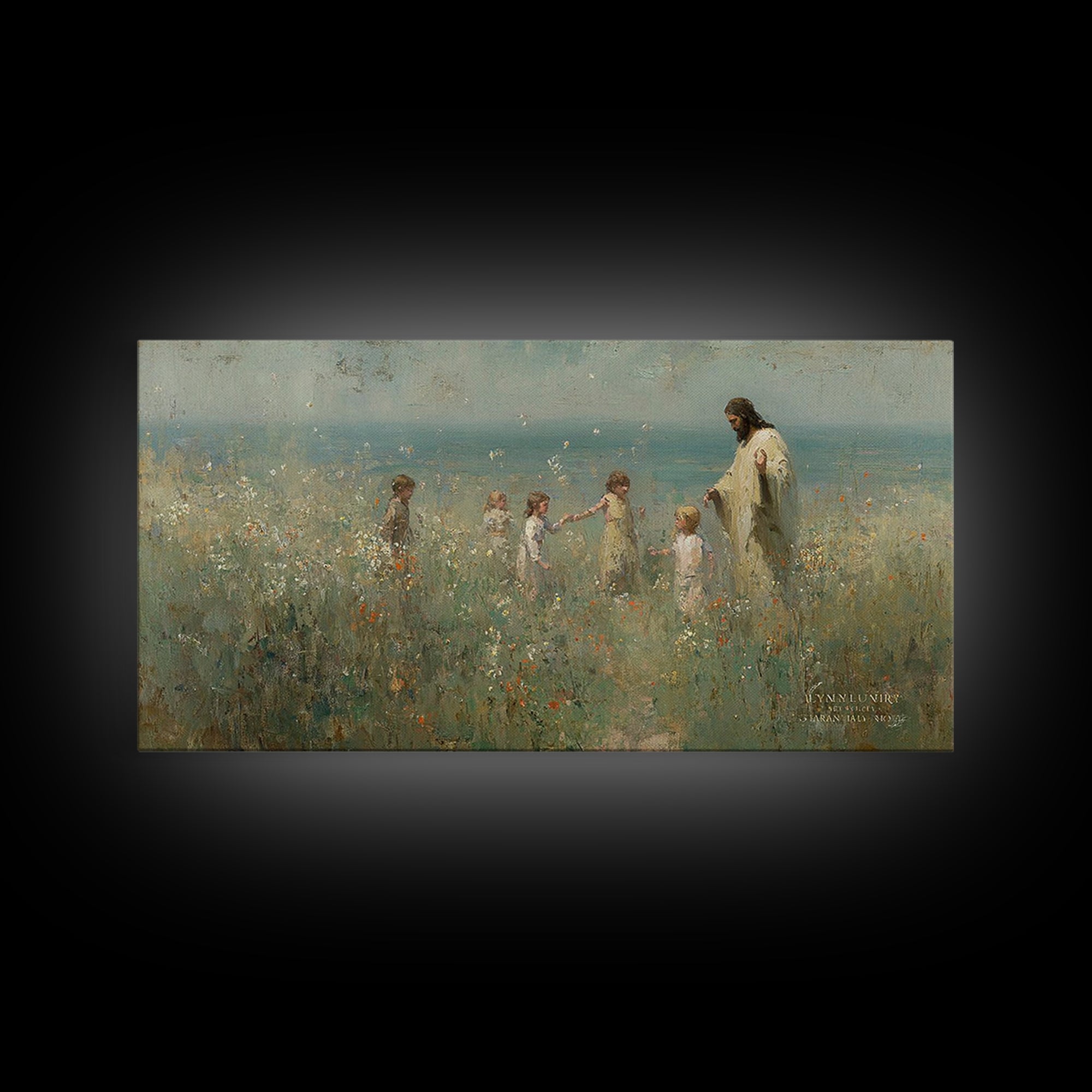 White Covenant | Framed Canvas Print | Christian Art Canvas | Christian Wall Art | Jesus Painting | Christian Christmas Art | Christian Dec