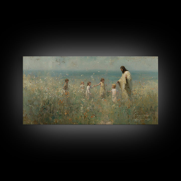 White Covenant | Framed Canvas Print | Christian Art Canvas | Christian Wall Art | Jesus Painting | Christian Christmas Art | Christian Dec