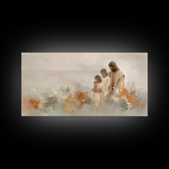 Quiet Morning Grace, Framed Canvas Print, Christian Art Canvas, Jesus Painting, Christian Wall Art, Subtle Christian Art, Christian Gift Id